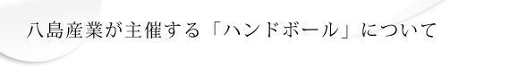 八島産業が主催するハンドボールについて
